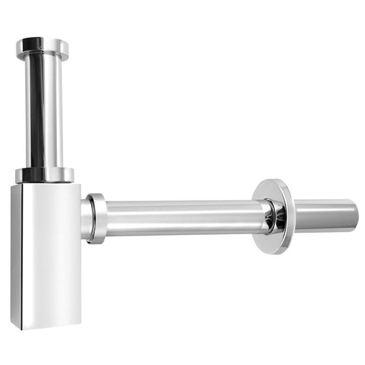 Waschtisch-Siphon 5/4", Durchmesser 32mm, eckig, Chrom