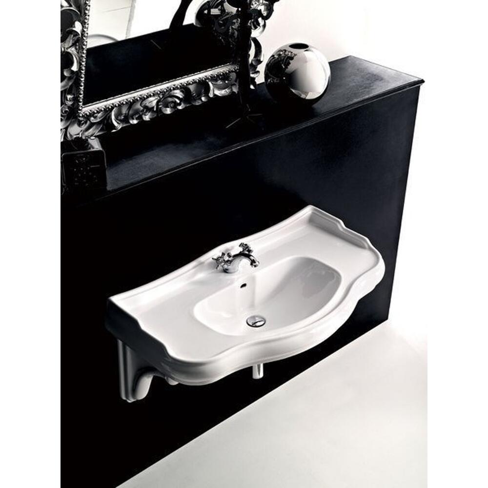 RETRO Keramik-Waschtisch 100x54,5cm, weiß