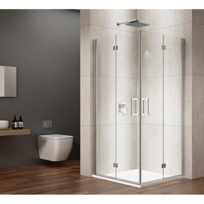 LORO Rechteckige Duschkabine 900x700mm, Eckeinstieg