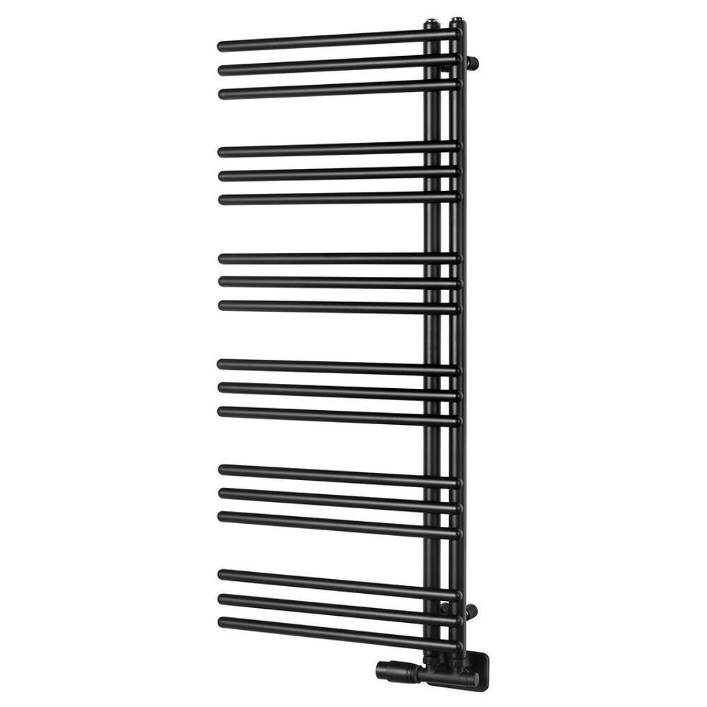 POSEIDON Badheizkörper 450x1140mm, Schwarz matt