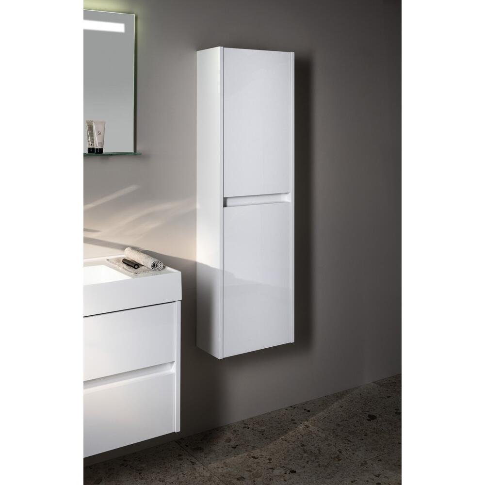 NIRONA hochschrank 35x140x30cm, 2x Tür, links/rechts, Eiche Mocca