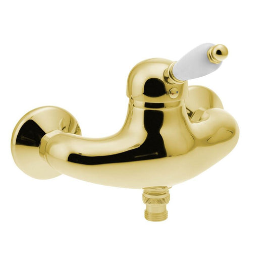 KIRKÉ WHITE Duscharmatur, Weiss/Gold