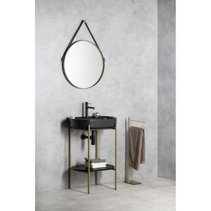 PUNO Konsole mit Waschbecken 600x860x396mm, gold matt
