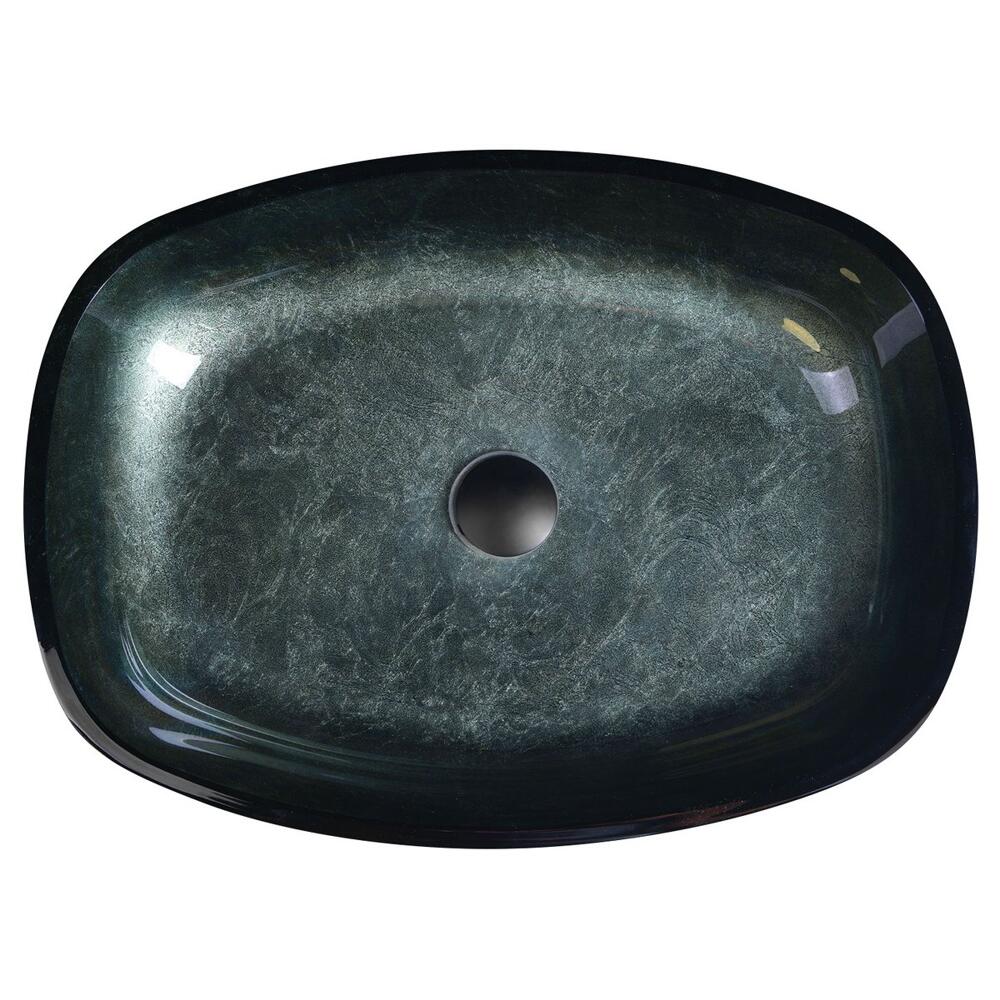 KVAORE Glaswaschtisch 54x39,5 cm, Schwarz