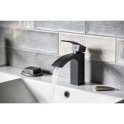GINKO 35 Waschtischarmatur, WASSERSPAR-Kartusche, Schwarz matt