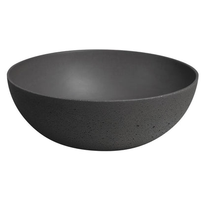 FORMIGO Betonwaschbecken zum Aufsetzen, Durchmesser 39cm, Anthrazit matt
