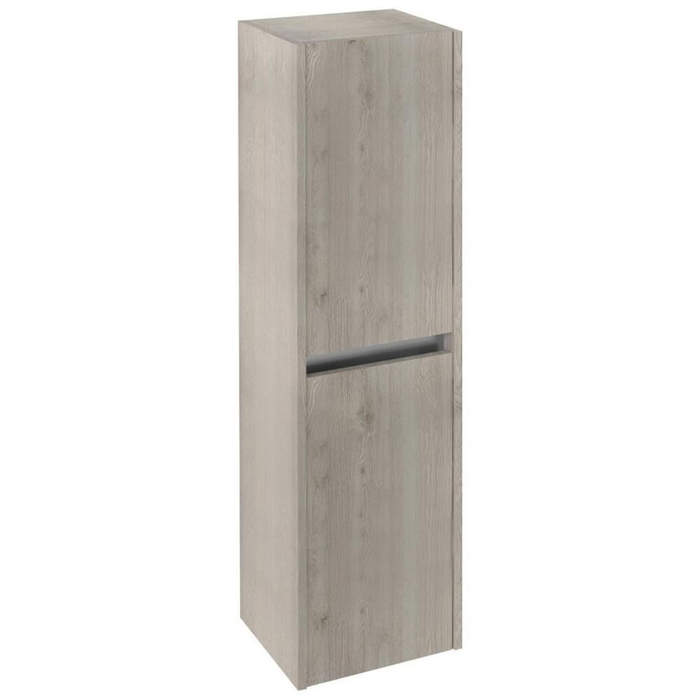 NIRONA hochschrank 35x140x30cm, 2x Tür, links/rechts, Eiche Mocca