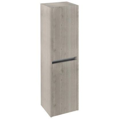 NIRONA hochschrank 35x140x30cm, 2x Tür, links/rechts, Eiche Mocca
