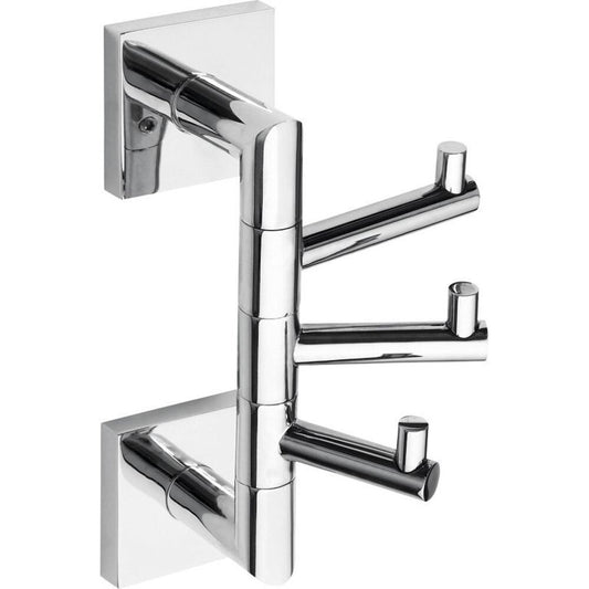 X-SQUARE 3-Fach Haken drehbar, Chrom