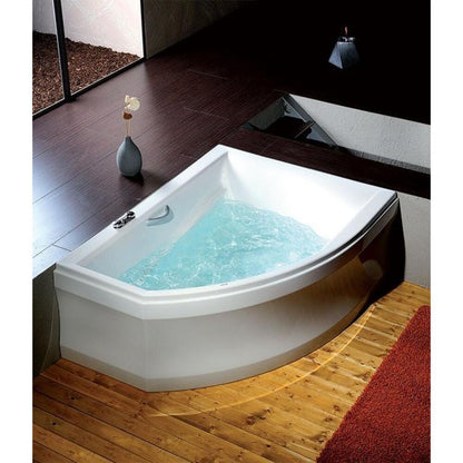 TANDEM asymmetrische Badewanne 170x130x50cm, links, weiß
