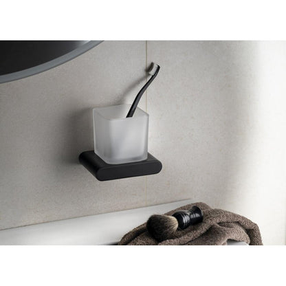FLORI Glas, Milchglas, Schwarz matt