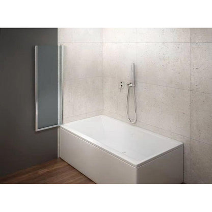 WILA Wannenabtrennung 900x1400mm, Chrom, Klarglas