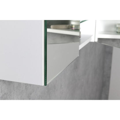 NEON Spiegelschrank, 60x66,5cm, weiß