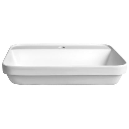 BRAHEA Einbauwaschbecken, Rockstone, 55x39 cm, Weiß matt