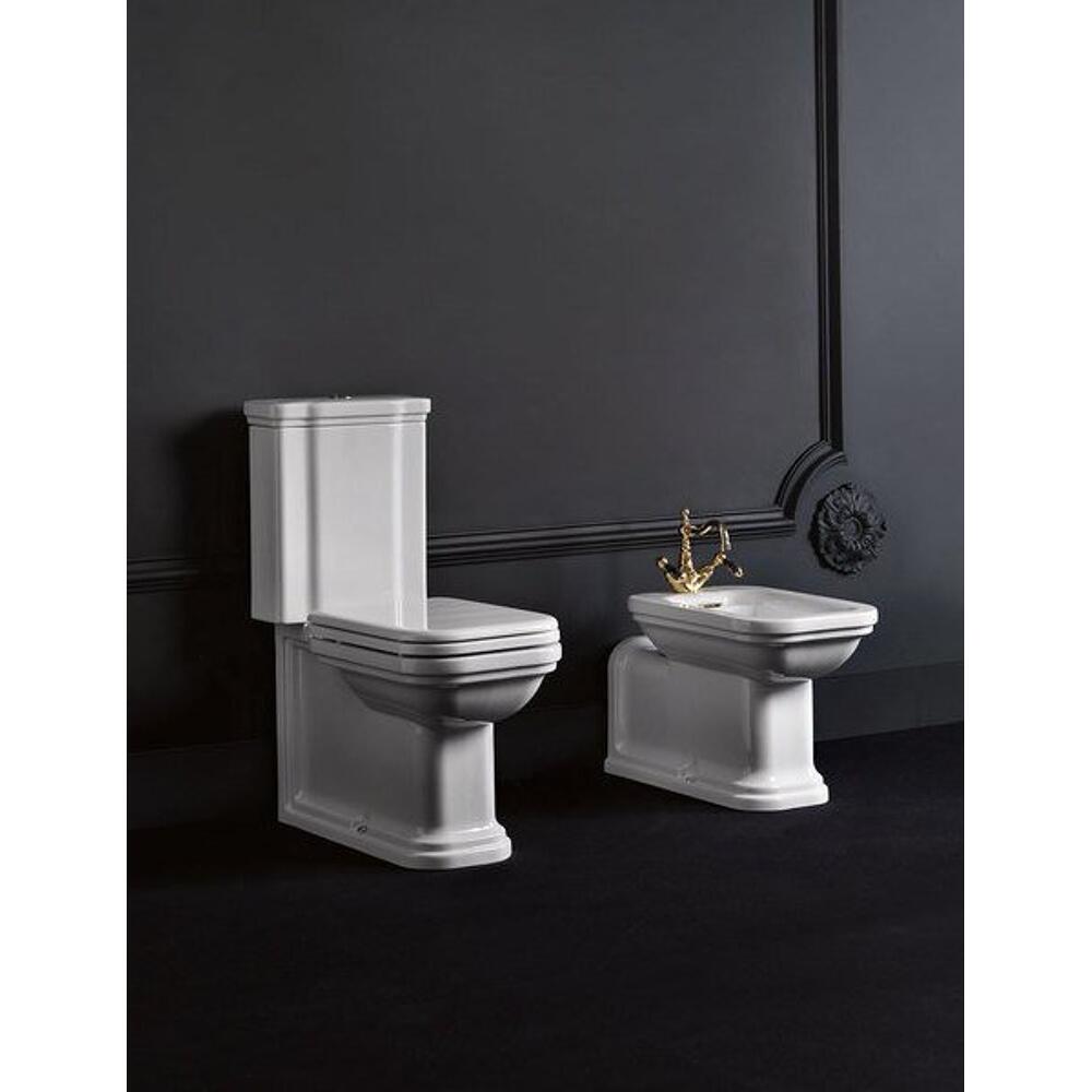 WALDORF Kombi-WC, Abgang senkrecht/waagerecht, weiß-Chrom