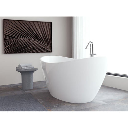 AVILA freistehende Badewanne 170x80x68cm, Weiß