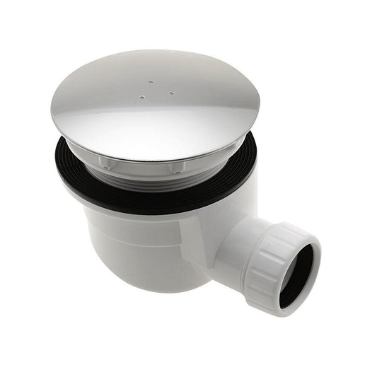 Siphon 90mm, polierter Edelstahl
