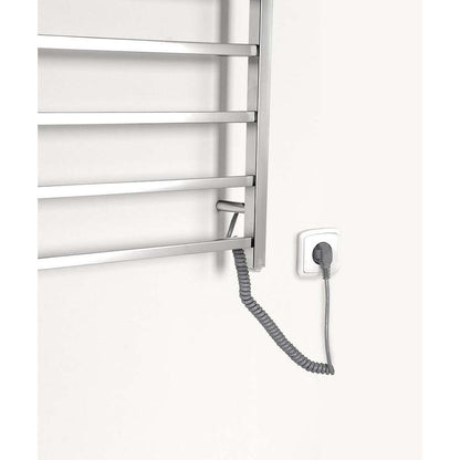ESKINADO Handtuchtrockner elektrisch eckig, 620x1160 mm, 120 W, polierter Edelstahl