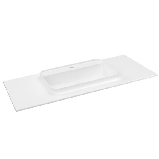 BRAHEA Waschtisch 111,6x51,5cm, Rockstone, weiss matt