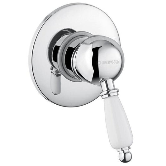KIRKÉ WHITE Duscharmatur, 1 Weg, Weiss/Chrom
