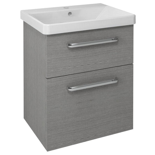 THEIA Unterschrank 56,4x70x44,2cm, 2xSchublade, Silbereiche