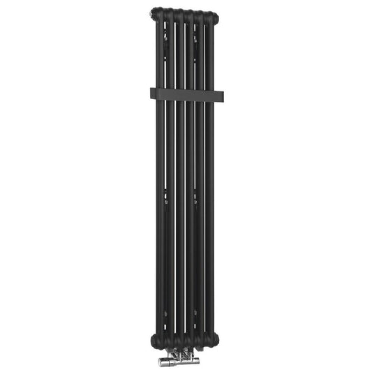 FEDE Badheizkörper 1500x306mm, 6 Segmente, Schwarz matt