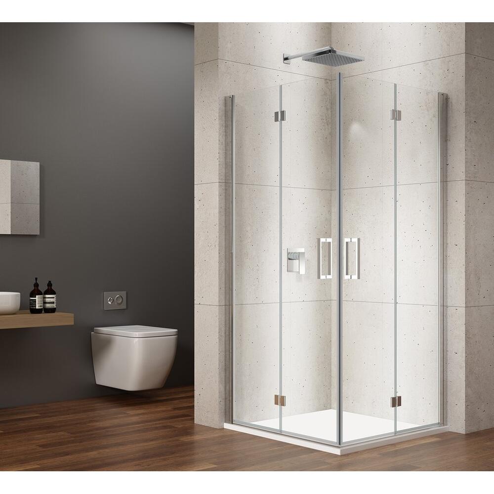 LORO Eckige Duschkabine 900x900 mm, Eckeinstieg