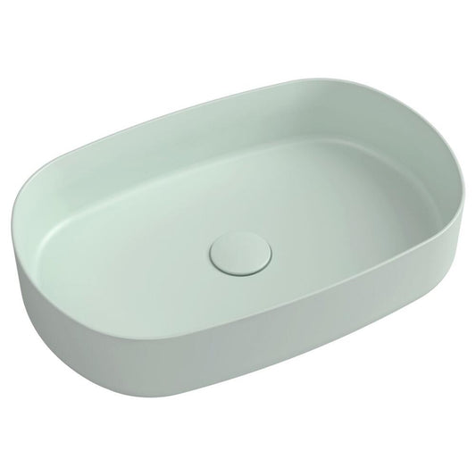 INFINITY OVAL Aufsatzwaschbecken 55x36cm, Grün Mint