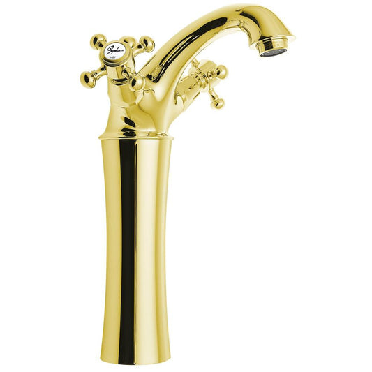 ANTEA Waschtischarmatur, hoch, mit Ablaufgarnitur 245mm, Gold