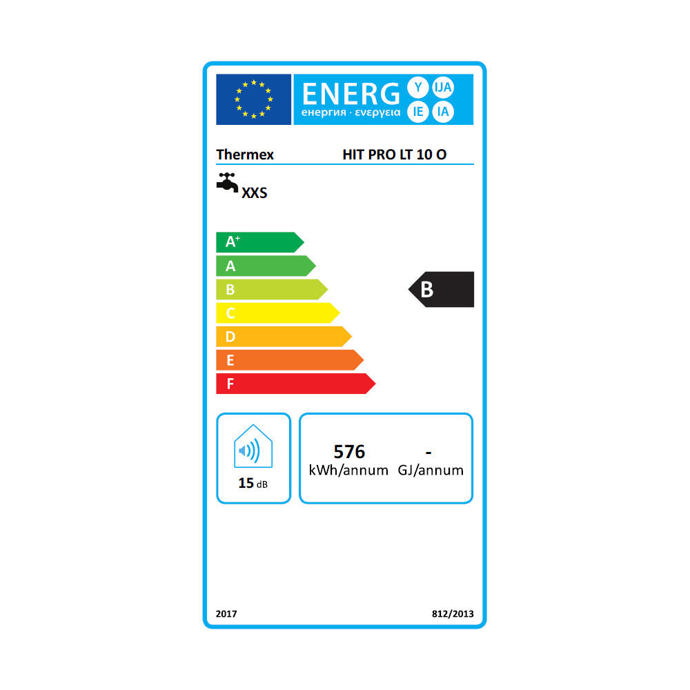 HIT PRO elektrischer Boiler, mit Wassertank, 10 l, oben, weiß