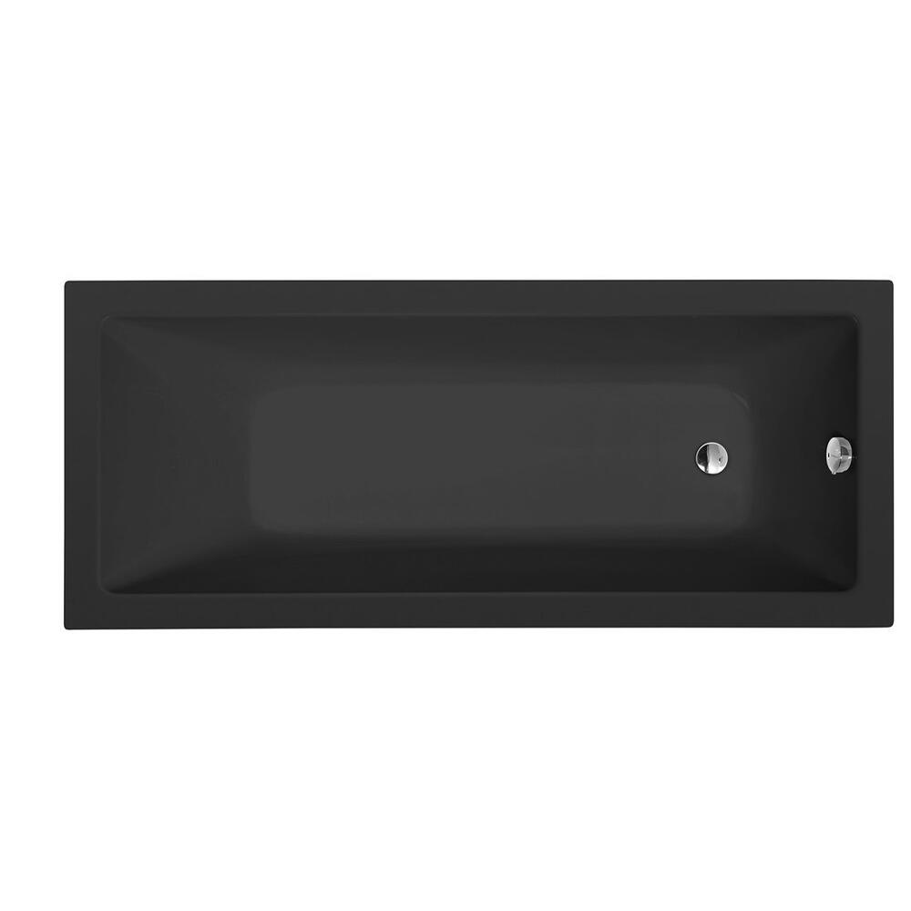 NOEMI Rechteckwanne 170x70x39cm, schwarz matt