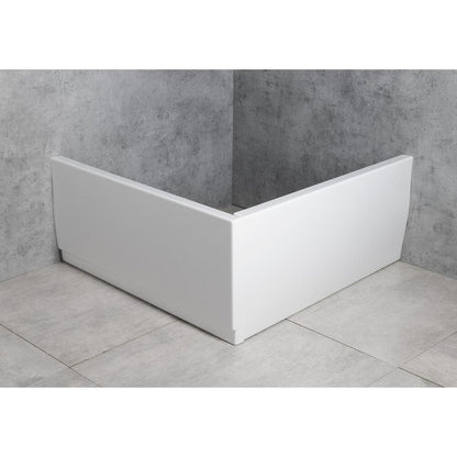 VISLA Eckschürze 56cm, links, 80x80x36cm, weiß