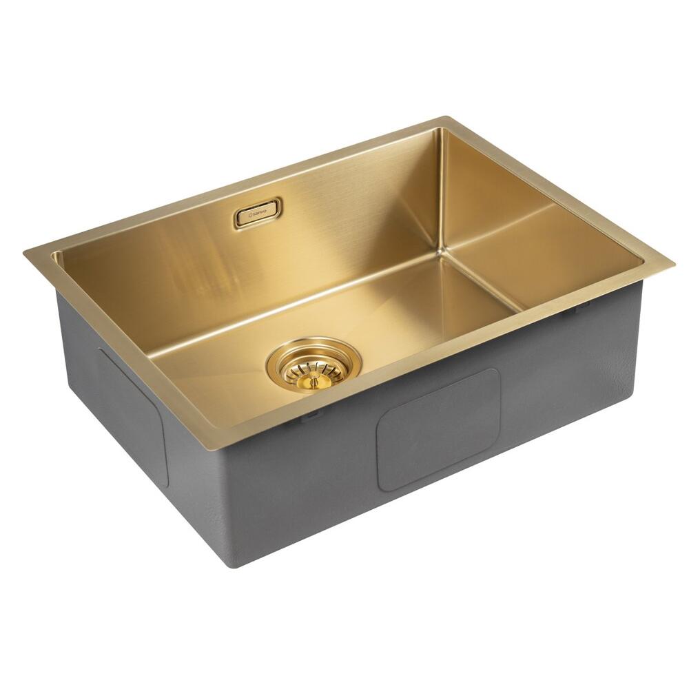 ZENITH Edelstahlspüle 60x45cm, Gold matt
