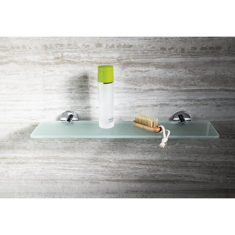 X-ROUND Glasablage halter 8mm, Chrom