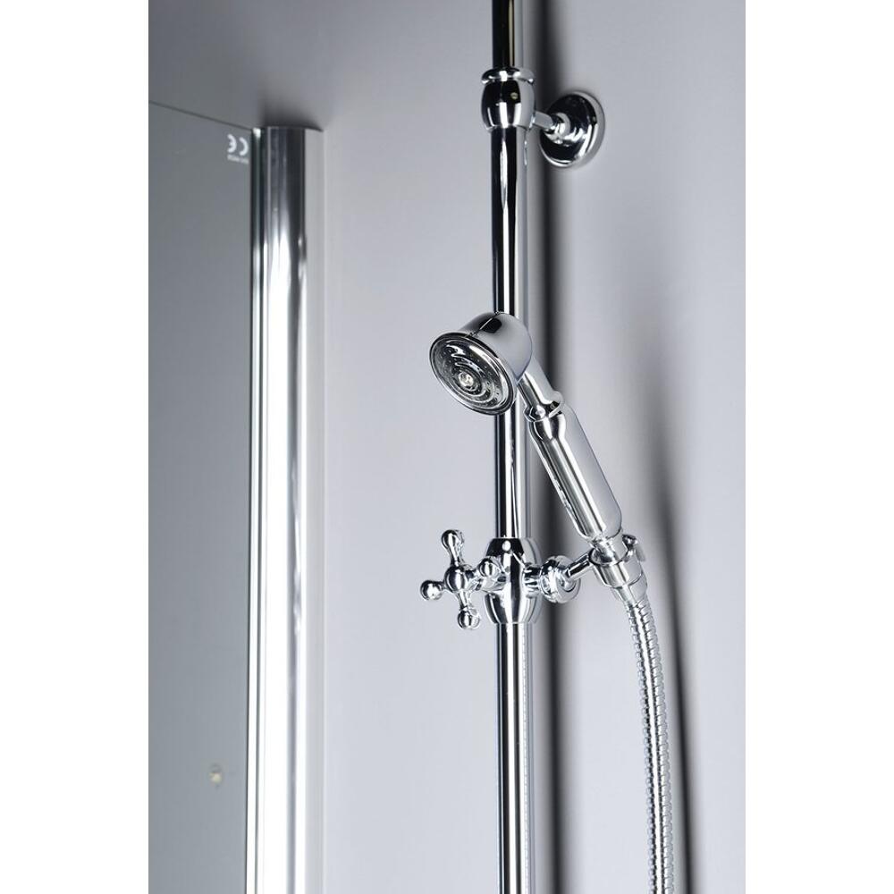 VANITY Duschsäule mit Armaturenanschluss, Kopf- und Handbrause, Chrom