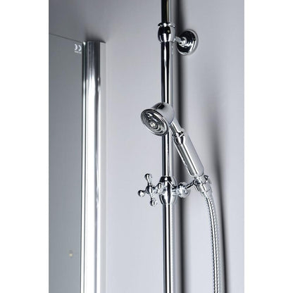 VANITY Duschsäule mit Armaturenanschluss, Kopf- und Handbrause, Chrom