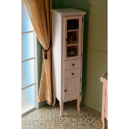 RETRO Hoher schrank 40x170x36cm, rechts, altweiß