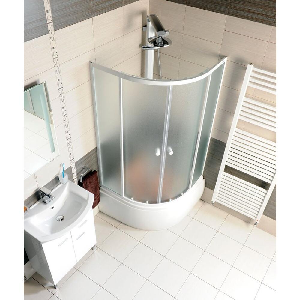 Frontschürze für tiefe Duschwannen 90x90cm, Höhe 37,5cm, weiß
