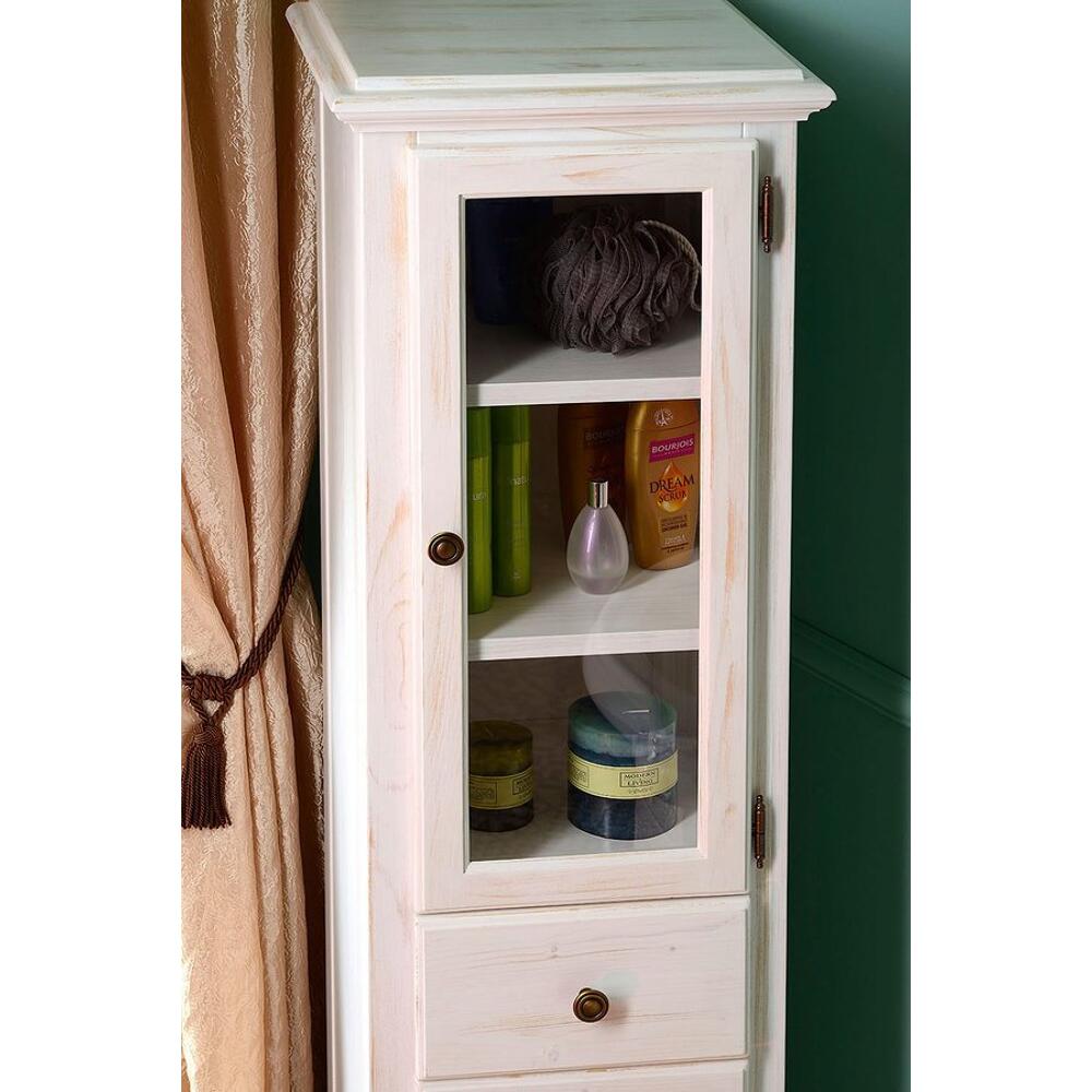 RETRO Hoher schrank 40x170x36cm, rechts, altweiß