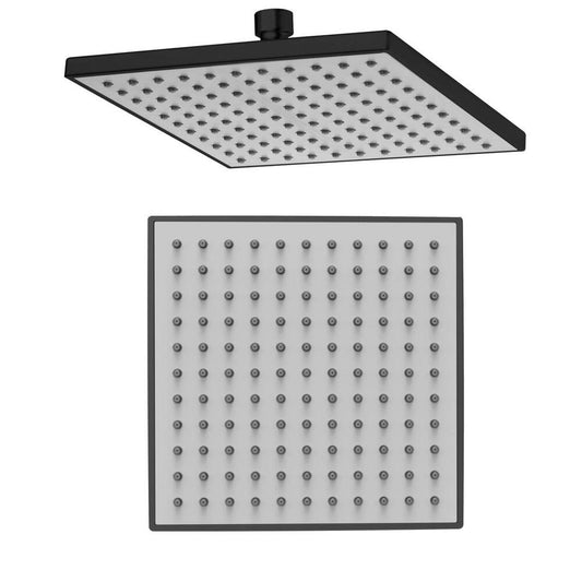 Kopfbrause, 200x200mm, ABS/Schwarz matt
