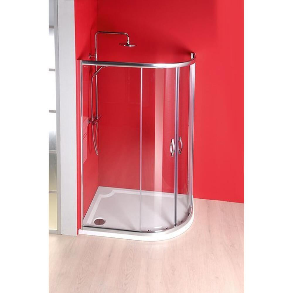 RIVA Duschwanne, Viertelkreis 100x80x4cm, links