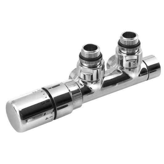 TWIN Thermostat-Anschlusset für Mittelanschluss, links, Chrom