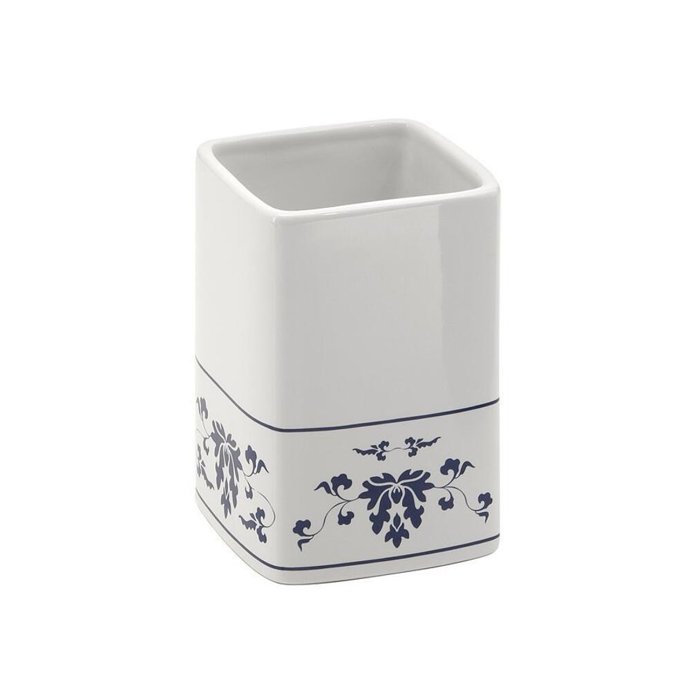 CIXI Glas/Zahnputzbecher, Porzellan, Blau/Weiß