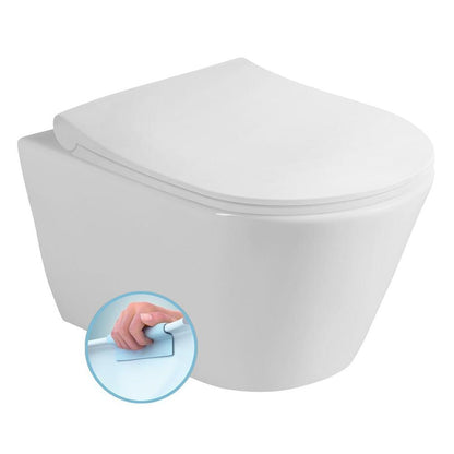 AVVA SHORT Hänge-WC, spülrandlos, 35,5x49cm, weiss