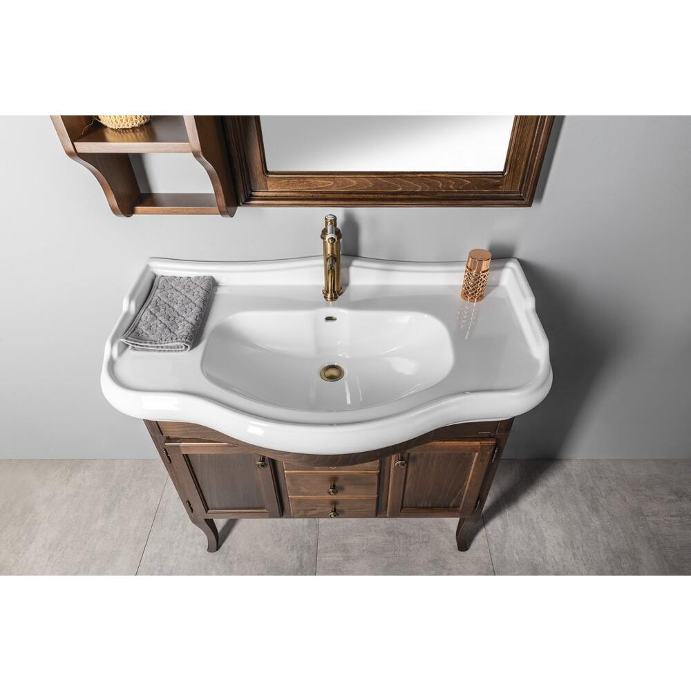 RETRO Keramik-Waschtisch 100x54,5cm, weiß