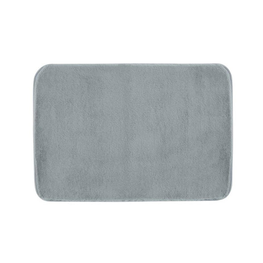 FUZZY Badematte, 60x100cm, 100% Polyester, Anti-Rutsch, Grau