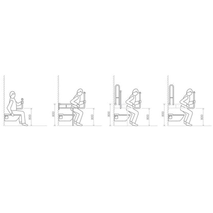 HANDICAP Häng-Haltegriff links 810x550mm, Weiß