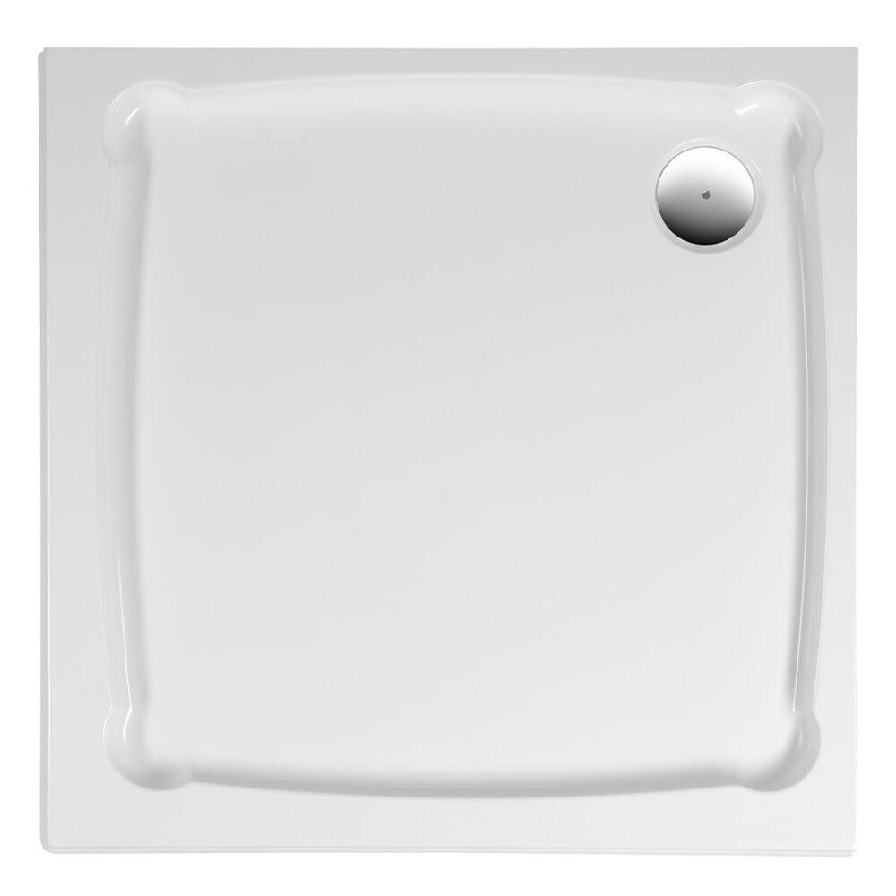 DIONA Gussmarmor-Duschwanne, Quadrat 90 x 90 x 7,5 cm
