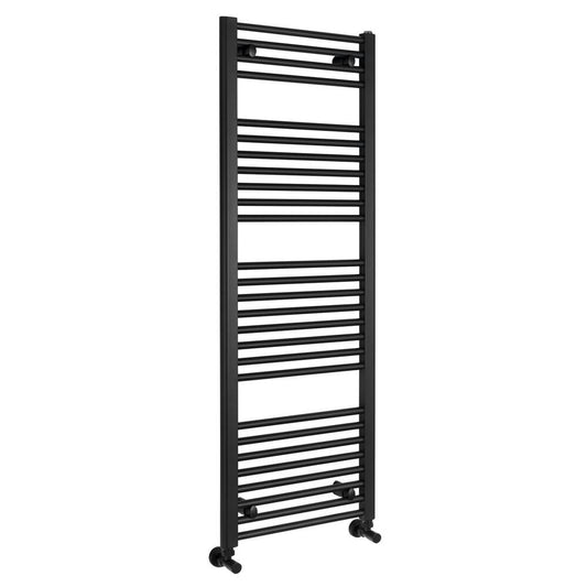 DIRECT Badheizkörper mit seitlichem Anschluss 450x1320mm, 500W, Schwarz matt