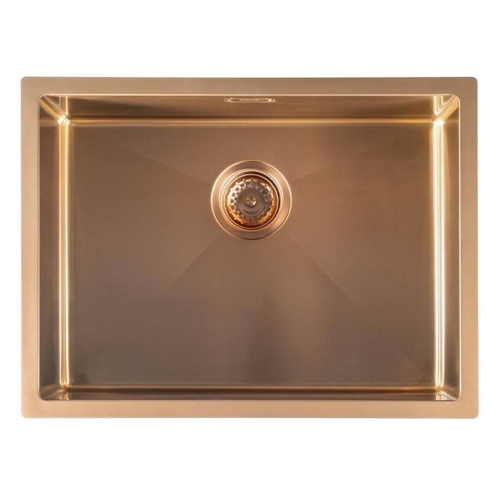 ZENITH Edelstahlspüle 60x45cm, Kupfer matt